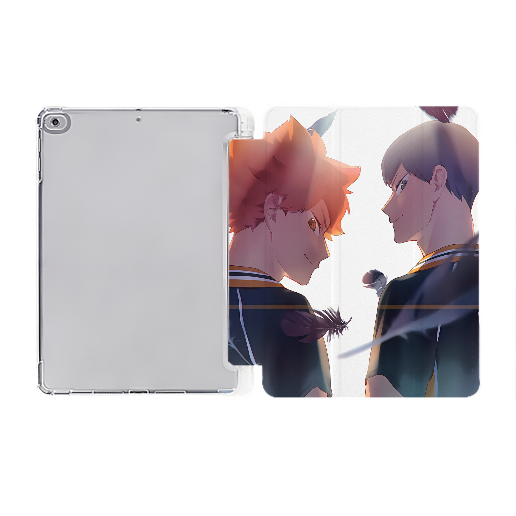 （画像用） ハイキュー!! Haikyu!! IPad ケース ペン収納付き 三つ折りスタンド PUレザー×シリコン 対応機種9.5/10.5/10.9インチ